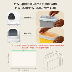 AWoHH bolsas para gato, doble cordón, cierre seguro para cambios limpios.