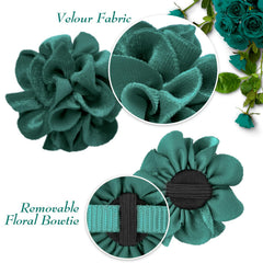 azuza collar felino de terciopelo verde, suave y cómodo para uso diario.