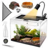 AZV Reptile Starter Kit: tanque compacto para geckos y ranas, ideal para empezar.
