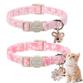 Babole Pet collar gato con lazo rosa, cómodo y ajustable para uso diario.