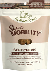 Badlands Ranch gomitas suaves para perros, apoyo a la movilidad diaria.