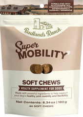 Badlands Ranch gomitas suaves para perros, apoyo a la movilidad diaria.