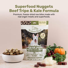 Badlands Ranch Nuggets: higado de res visible, complemento nutricional para perros.