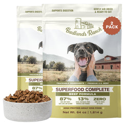 BADLANDS RANCH pack doble 64oz, ideal para nutrición constante de tu perro.