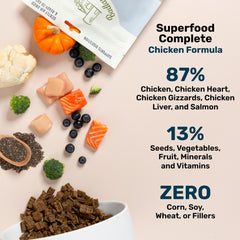 BADLANDS RANCH verduras y superalimentos para digestión suave.