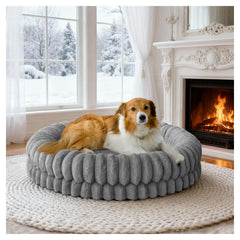 BALANCE Cama donut 36p gris; descanso cómodo para perros grandes.