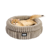 BALANCE cama gato redonda lavable, descanso cómodo para interiores.