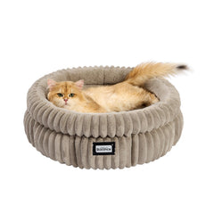 BALANCE cama gato redonda lavable, descanso cómodo para interiores.