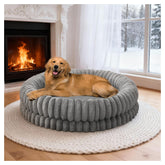 BALANCE Cama rosquilla para perro de 43 pulgadas, soporte estable para dormir.