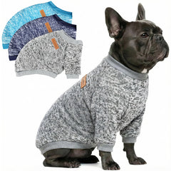 Baobicute sudadera azul para perro pequeño, cálida y suave para paseos invernales.