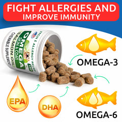 BARK&SPARK Omega-3 para perros y gatos, etiqueta en EE.UU., calidad de ingredientes.