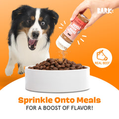 Barkbox botella mezcladora para comida de perros, fácil de usar y combinar sabores.