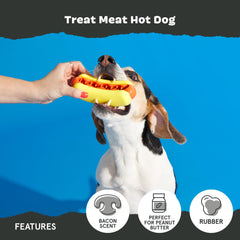 BarkBox Juguete de salchicha con cámara de premios para interacción.