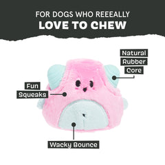 BarkBox Lover Beast chirriador oculto para mayor estimulación sonora.