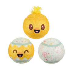 Barkbox Play Hatch: bolas tenis chirriantes amarillas para paseos y juego diario