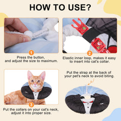BEAUTYZOO cono gato ajustable ergonomico: ajuste cómodo para varias tallas.