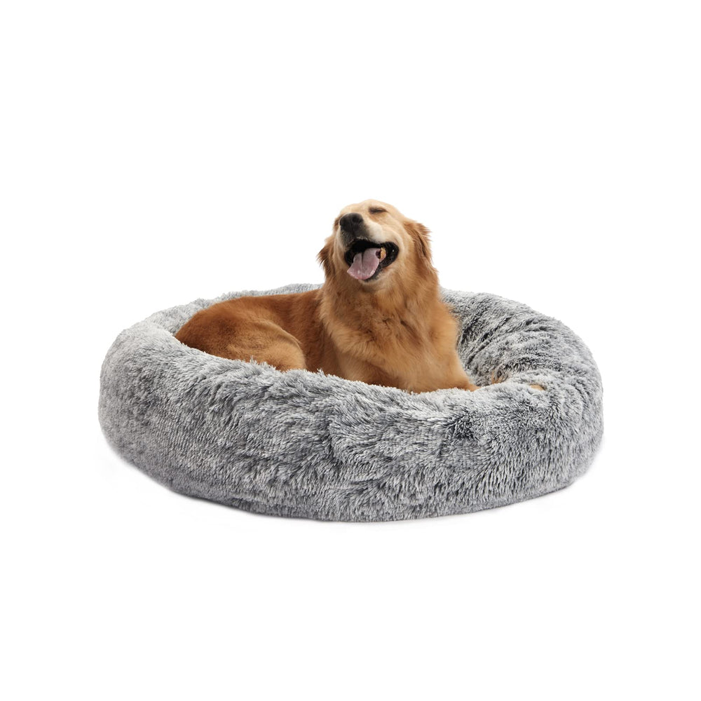 Bedfolks cama donut grande para perro, frente: descanso envolvente y seguridad para dormir