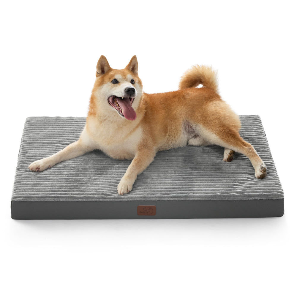 Bedsure ComfyFleece Cama para perro grande con soporte ortopédico y diseño elegante para el hogar