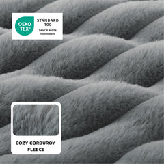 Bedsure funda corduroy gris lavable para protección y estilo