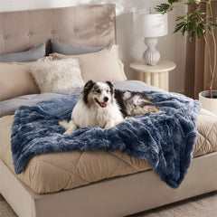 Bedsure manta doble cara con sherpa suave y pelo sintético para mayor calma.