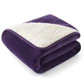Bedsure manta impermeable para perros, sherpa berenjena, protege el sofá.