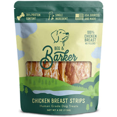 Beg & Barker Chicken Jerky: tiras para entrenamiento sabrosas y altas en proteína.