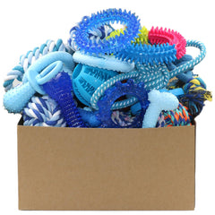 Beiker conjunto de juguetes para cachorros azul, ideal para juego diario y estimulación.