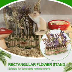 BELEATAL accesorio hábitat madera: ambiente natural para hamsters