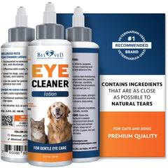 Beloved Pets Gotas para ojos en frasco, limpieza suave de ojos.