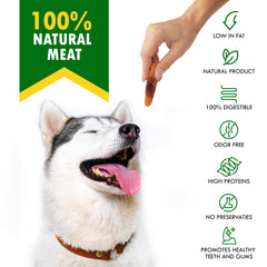 Friandise Beloved Pets sans céréales poulet, option douce pour l’estomac.