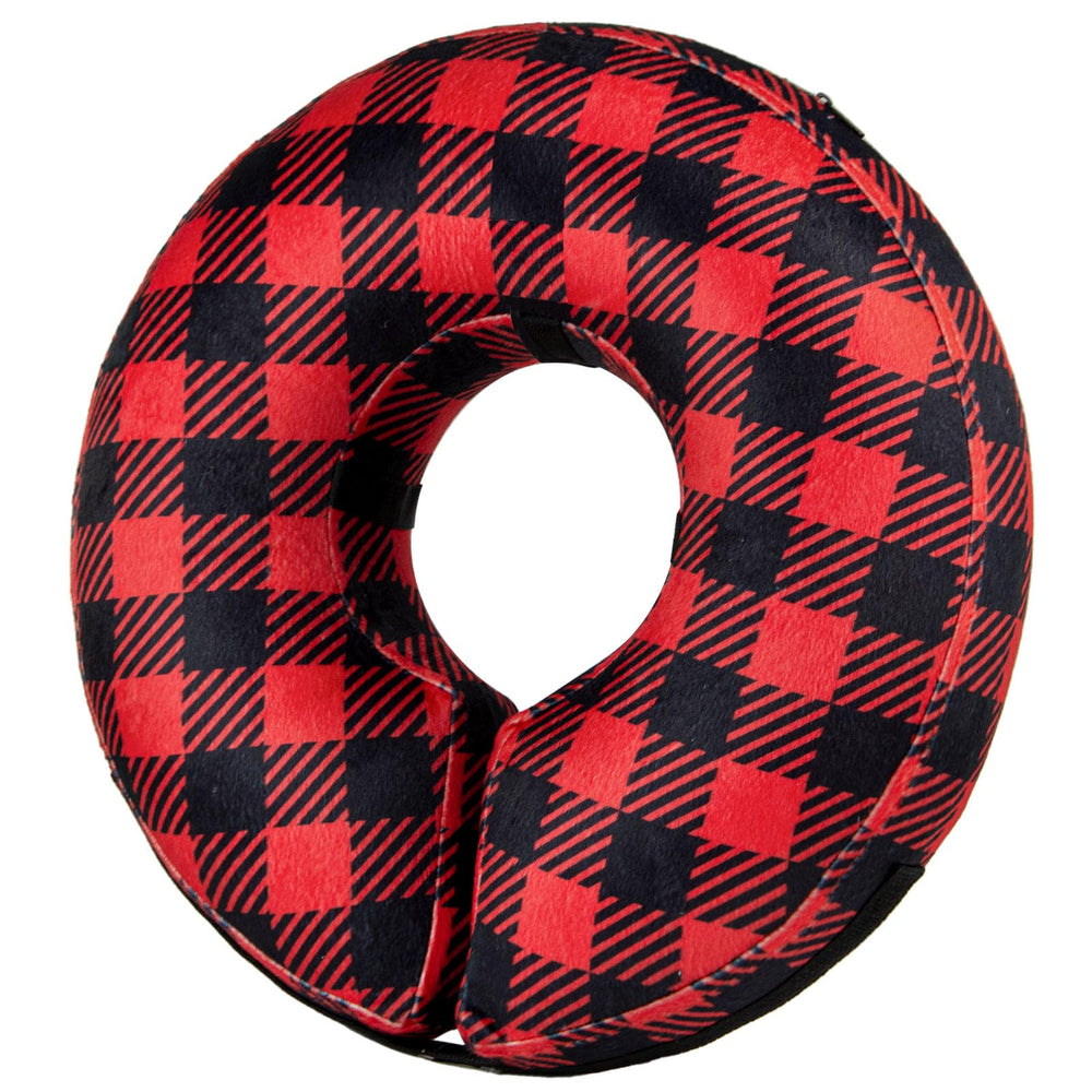 BENCMATE collar inflable para perro grande con cuadros, comodidad y libertad de movimiento.