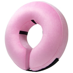 BENCMATE cono inflable para perro rosa: comodidad suave durante la recuperación.