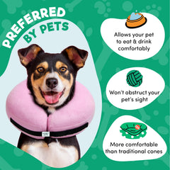 BENCMATE cono para perros y gatos con diseño inflable no bloquea la visión.