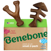 Benebone dos-pack Fishbone y Wishbone, masticación prolongada para perros.