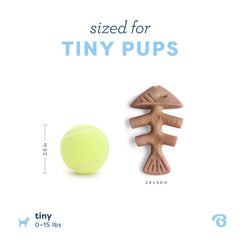 Benebone Puppy Fishbone, diseño curvo para recoger con las patas.