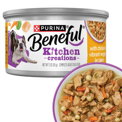 Beneful Kitchen Creations pollo-verduras-salsa, comida principal para perro adulto con sabor real