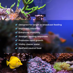 Benereef fuente de proteínas para corales y invertebrados.