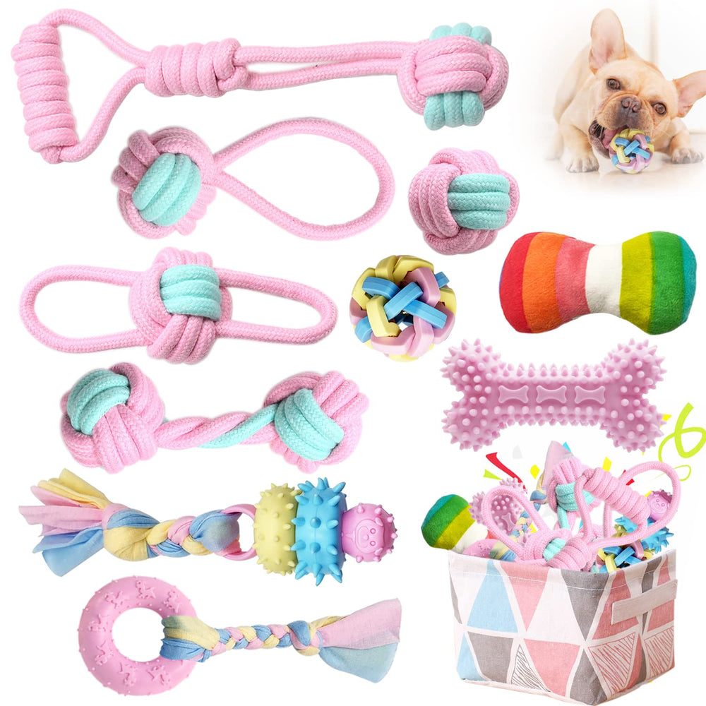 Juguete de cuerda BENSEAO para cachorros, fomenta juego interactivo y dentición saludable