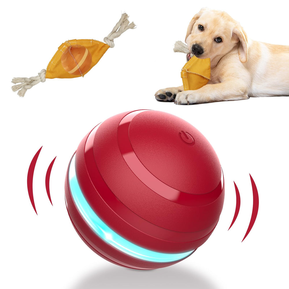 BENTOPAL bola interactiva para perro con movimiento, fomenta juego constante.