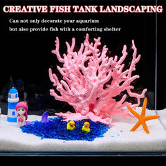 Besimple coral artificial rosa para acuario, añade color y hábitat visual