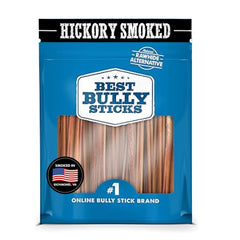 Best Bully Sticks ahumado natural 6 pulgadas: recompensa sabrosa para entrenamiento y calma.
