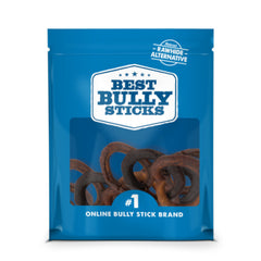 Best Bully Sticks, anillo de dentición para cachorro con colágeno, favorece la limpieza dental.