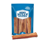 Best Bully Sticks gruesas 6 pulgadas para perros, masticación duradera para perros grandes.