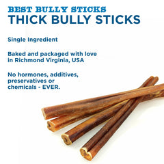 Best Bully Sticks ingrediente único, natural y sin aditivos