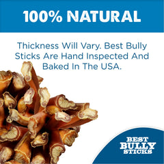 Best Bully Sticks natural sin aditivos, opción limpia para masticar.