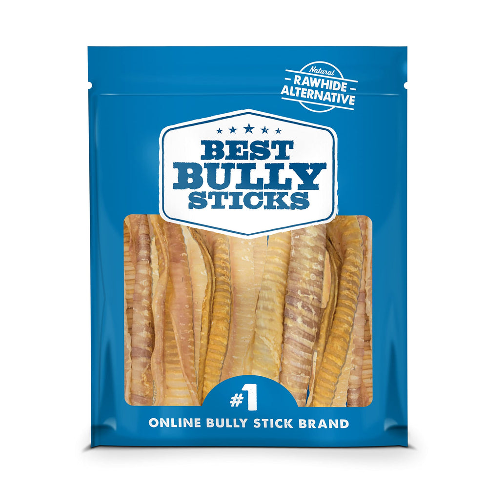 Best Bully Sticks Tráquea de res 12 pulgadas para perros: masticación duradera para salud dental