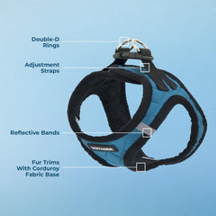 Best Pet Supplies: arnés con seguridad triple, protección adicional durante caminatas.