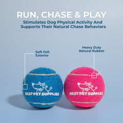 Best Pet Supplies bola con recubrimiento suave para perros, ideal para juegos prolongados.