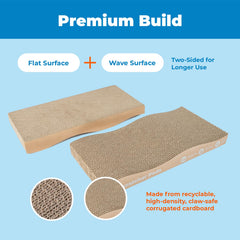 Best Pet Supplies Catify rasca-onda material duradero resistente a garras.