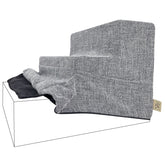 Best Pet Supplies cobertura-escalones-3-pasos gris ceniza lino para subir al sofá con tracción.